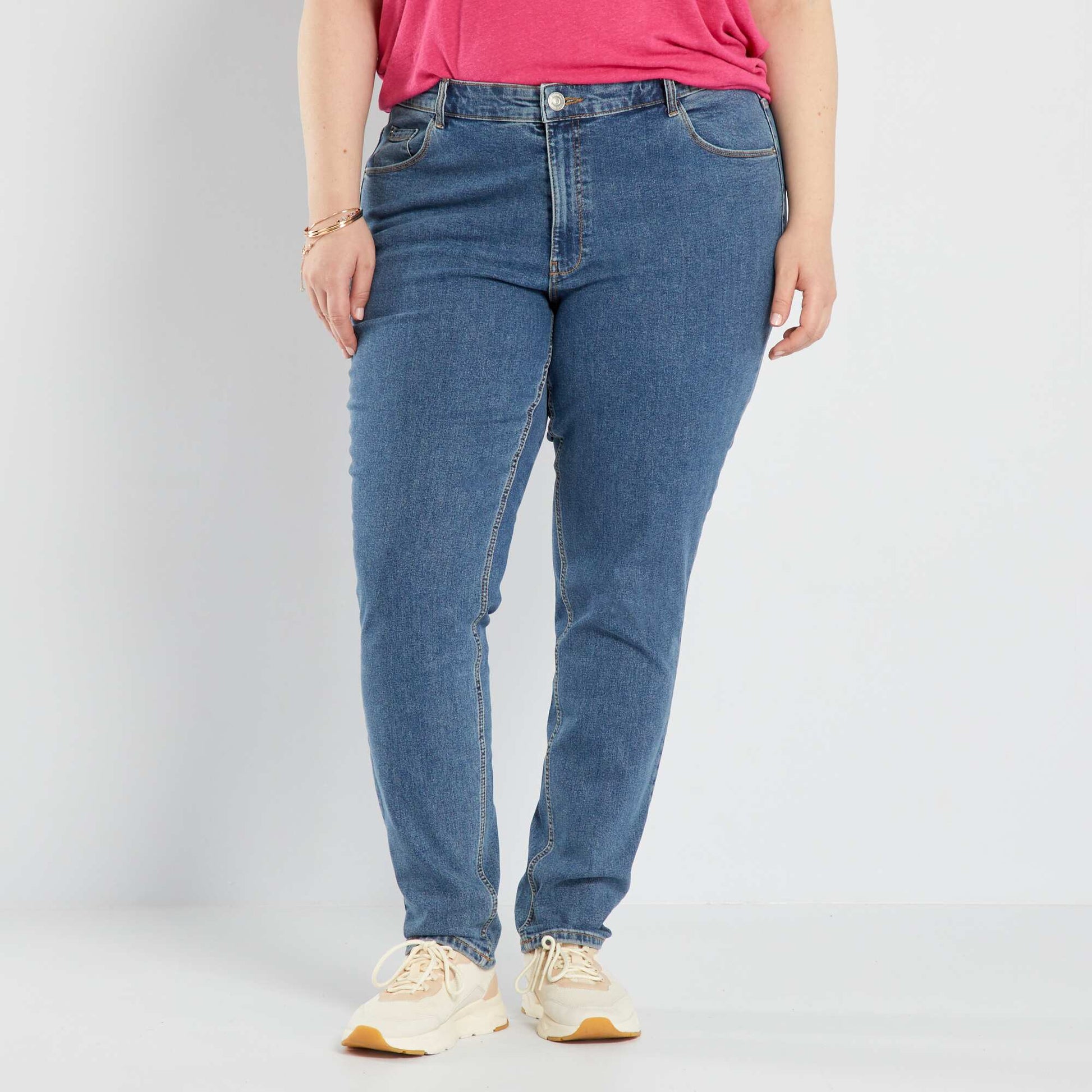 Jean slim à taille haute - L32 STONE