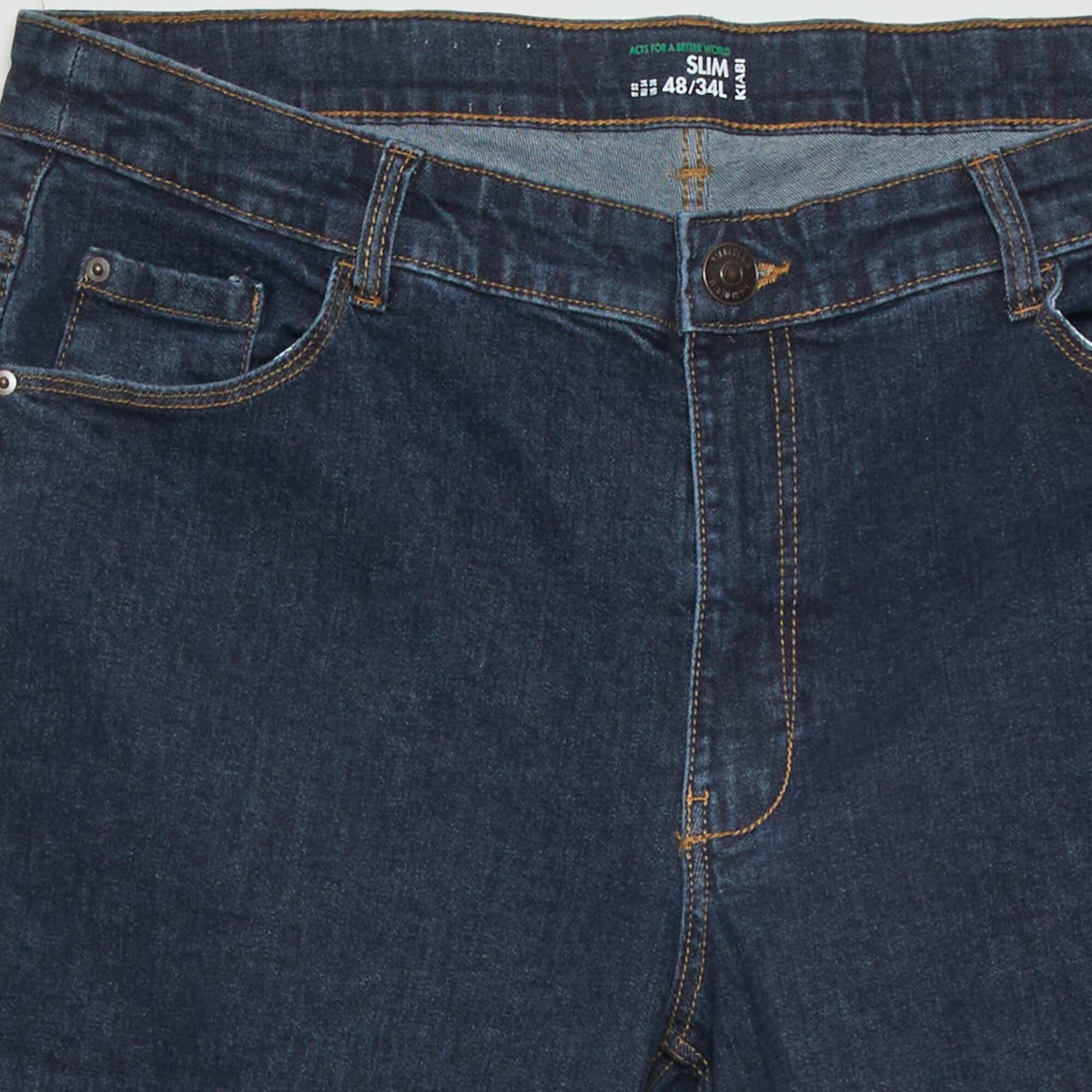 Jean slim à taille haute - L34 BRUT