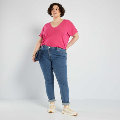 Jean slim à taille haute - L34 STONE