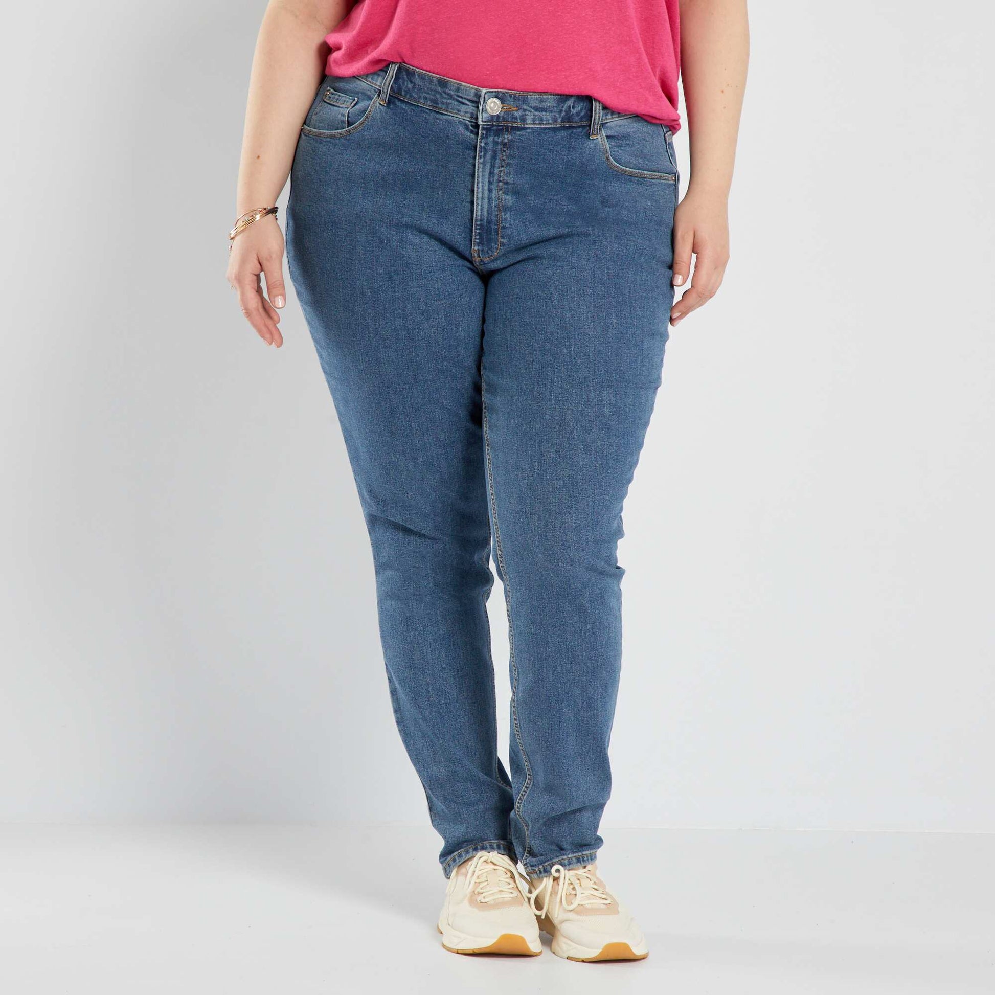Jean slim à taille haute - L34 STONE