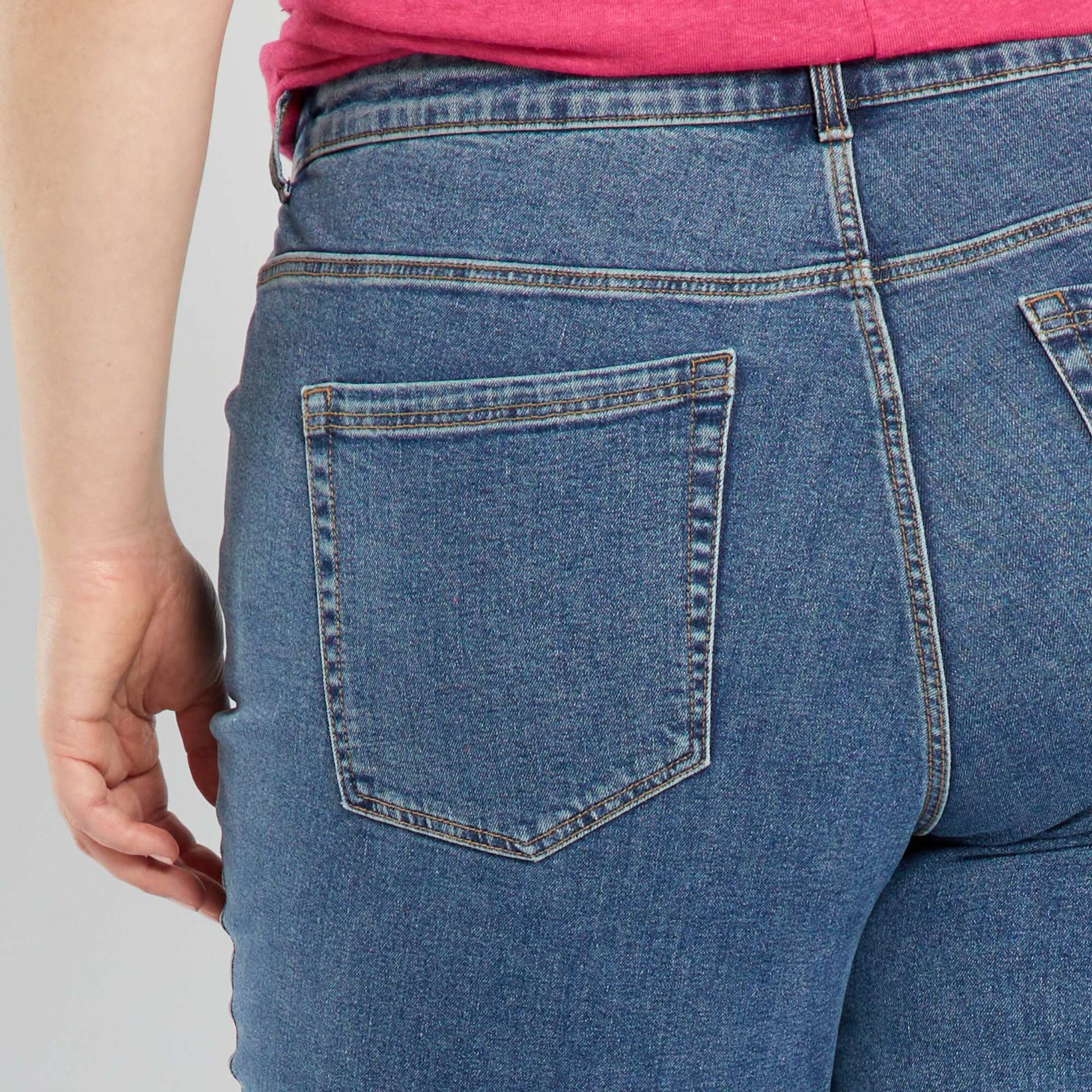 Jean slim à taille haute - L34 STONE