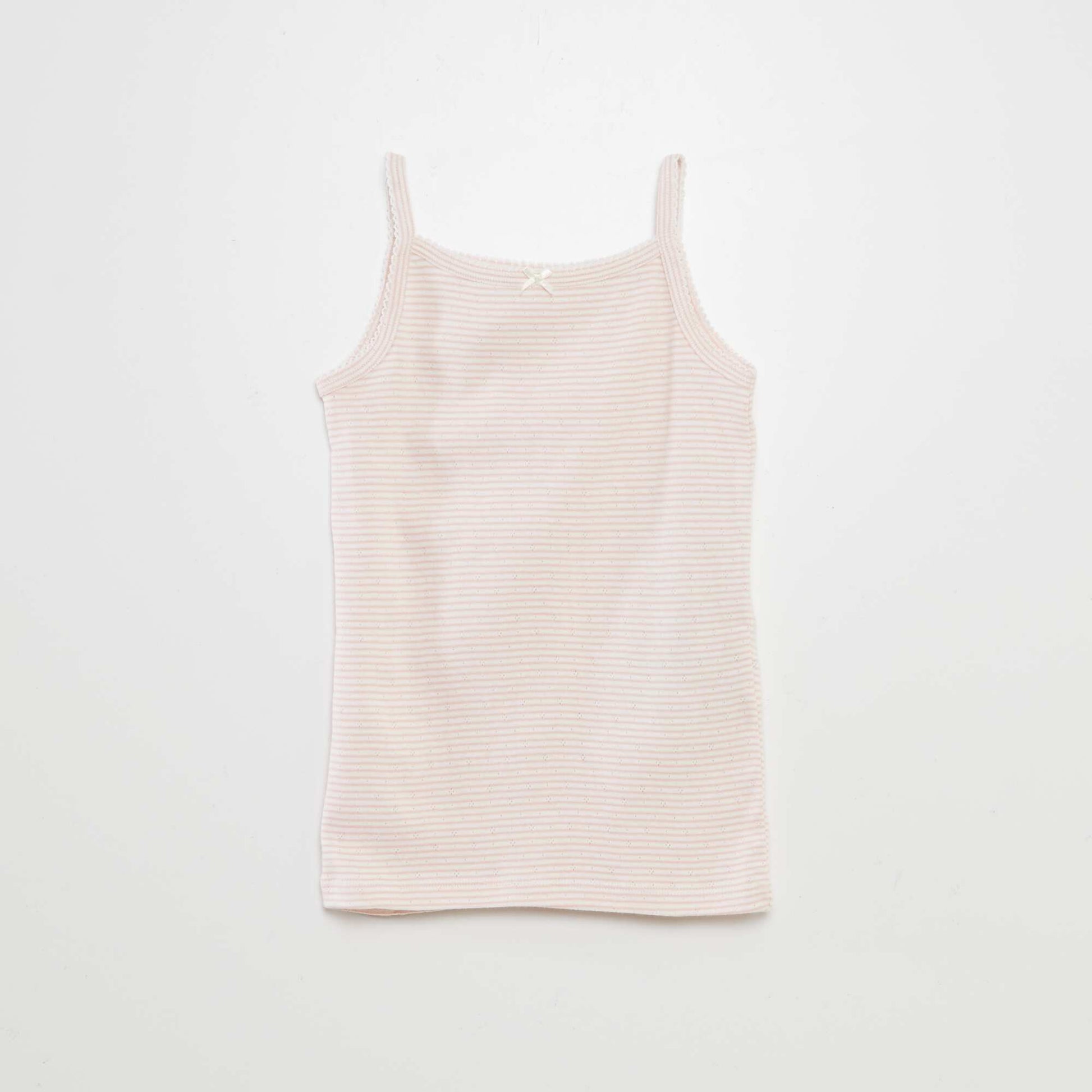 Lot de 3 débardeurs en maille pointelle ROSE