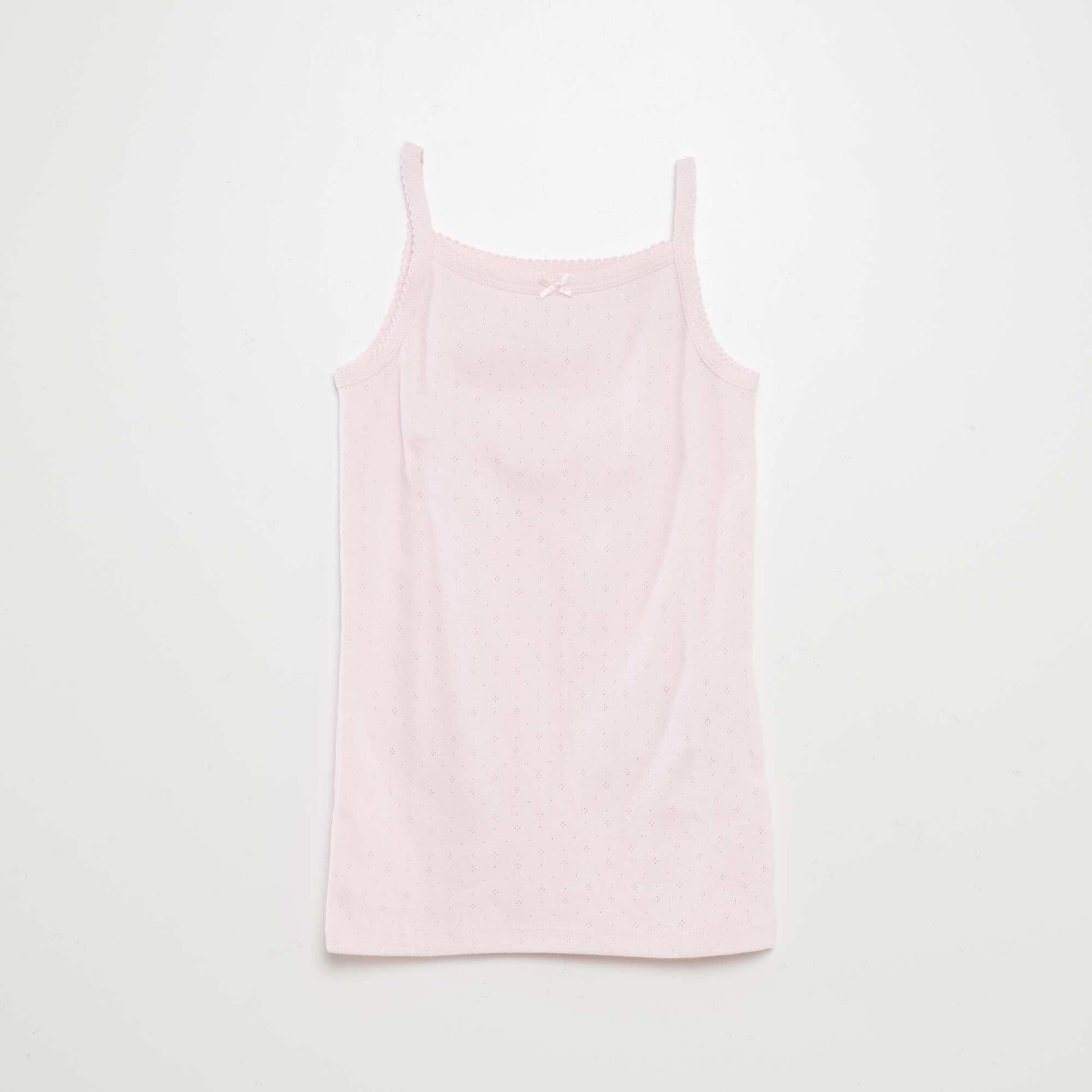 Lot de 3 débardeurs en maille pointelle ROSE