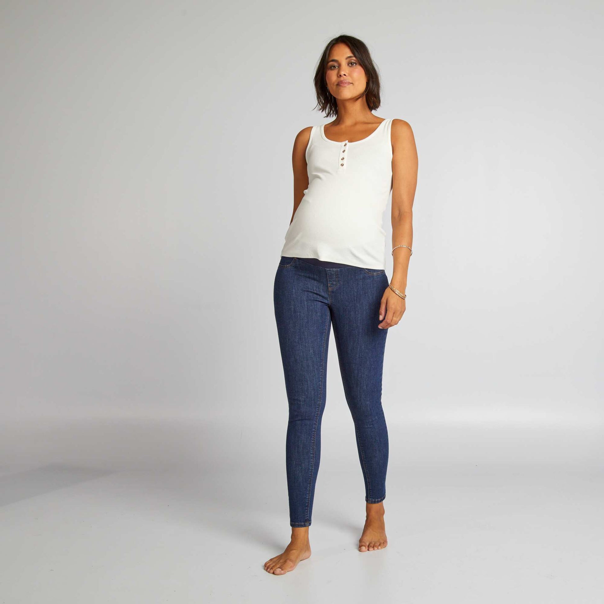 Jean grossesse skinny super stretch - Debut de grossesse - petit bandeau BRUT