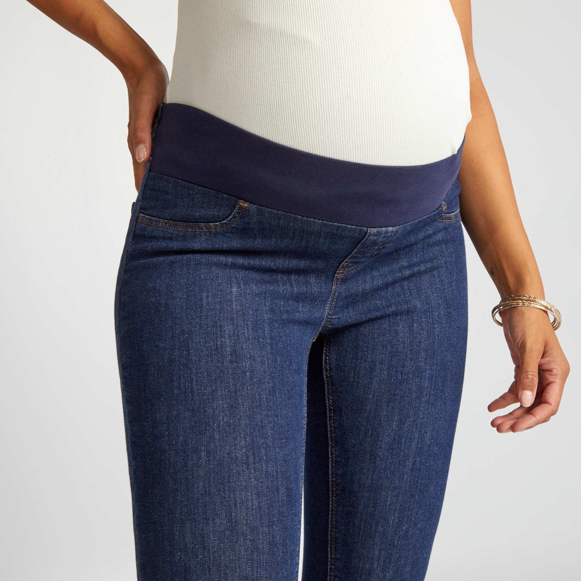 Jean grossesse skinny super stretch - Debut de grossesse - petit bandeau BRUT