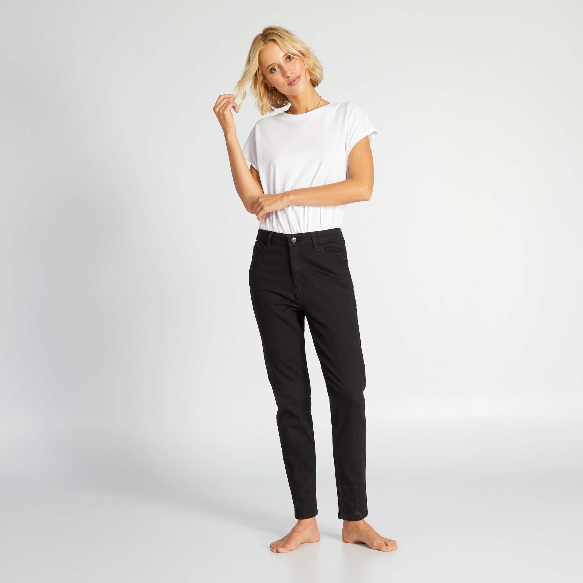 Jean slim en denim - 28L NOIR