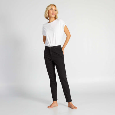 Pantalon slim en denim - L34 NOIR