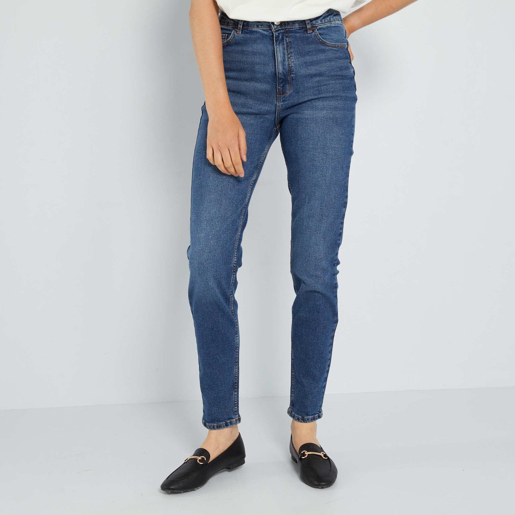 Pantalon slim en denim - L34 STONE