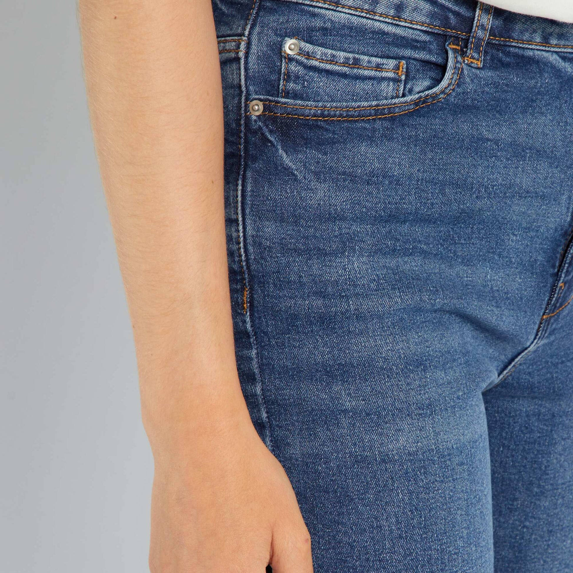 Pantalon slim en denim - L34 STONE