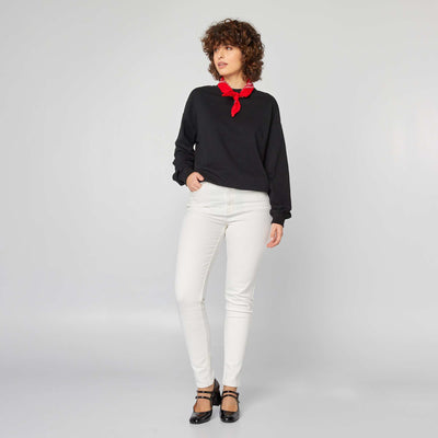 Pantalon slim en denim - L34 BLANC