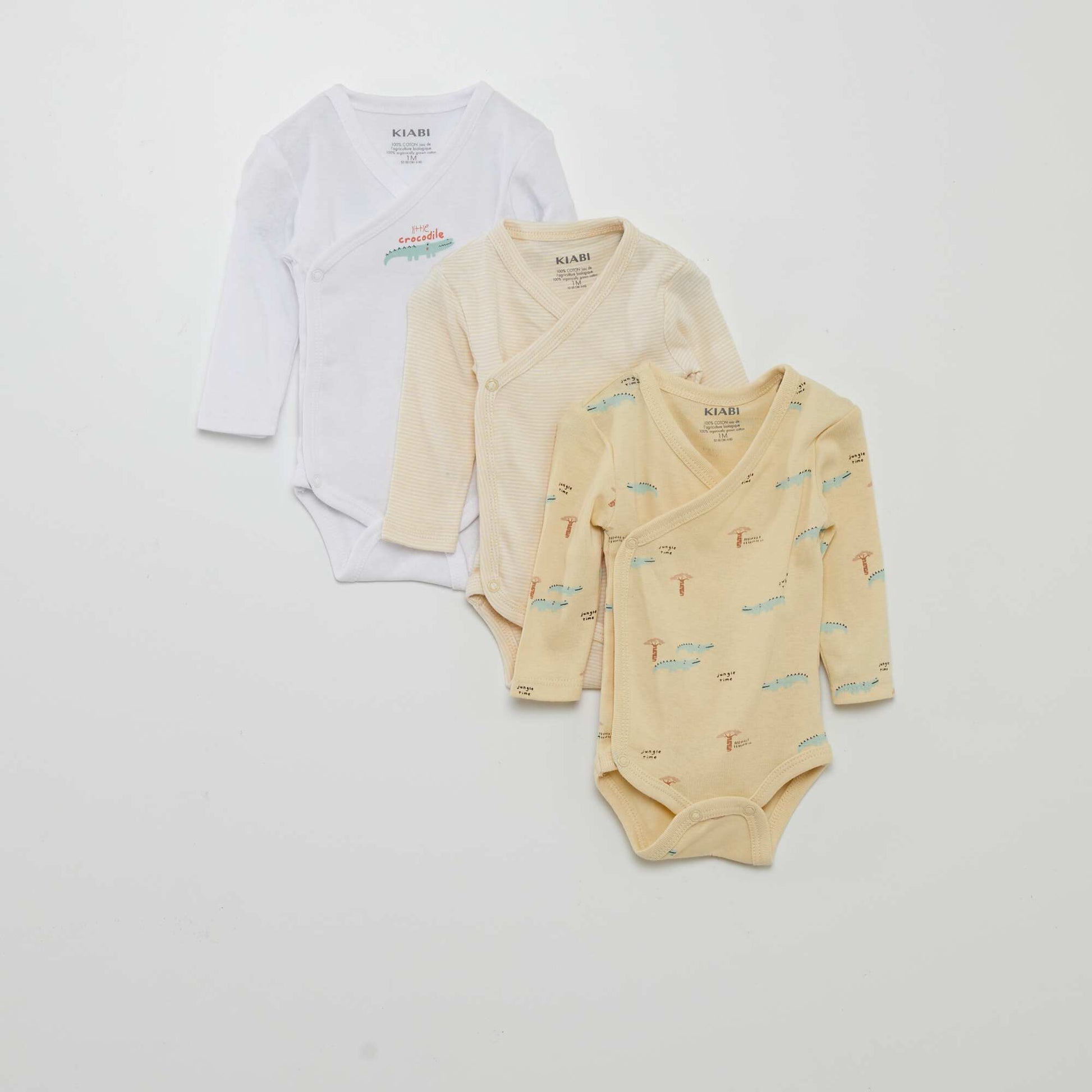 Lot de 3 bodies en maille c tel e - 3 pi ces aune
