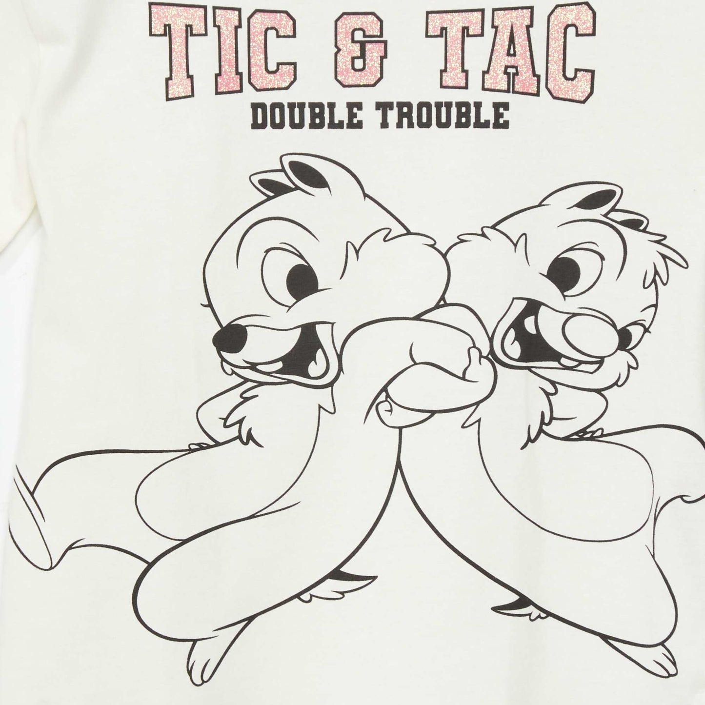 Tee-shirt 'Tic et Tac' de 'Disney' Beige