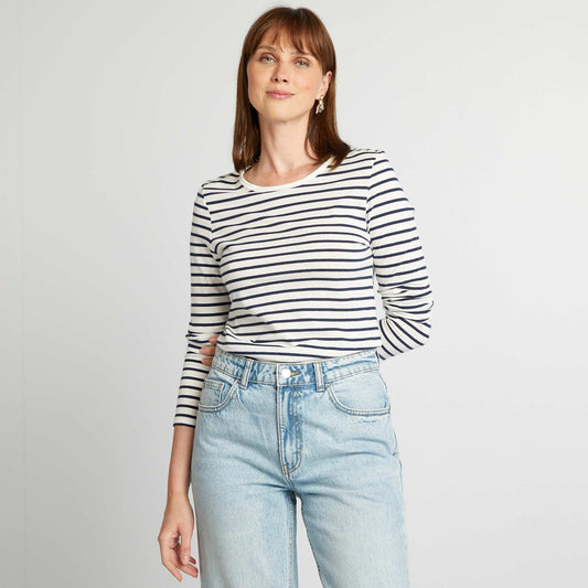 T-shirt en jersey manches longues Marini re