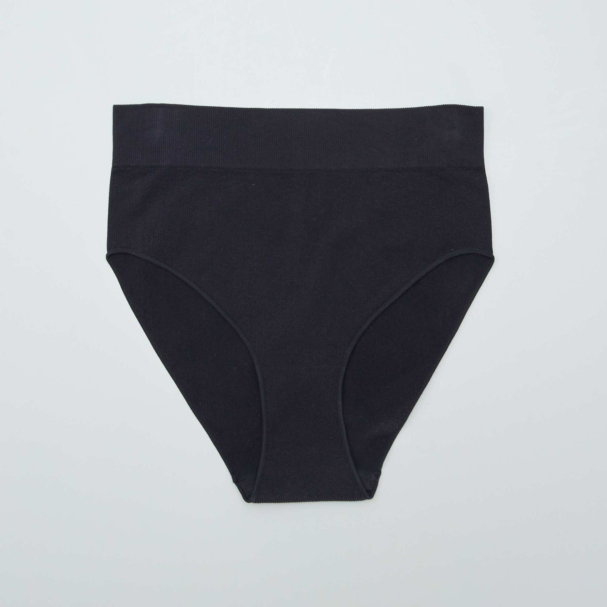 Lot de 2 culottes montantes en RIB GRIS/NOIR
