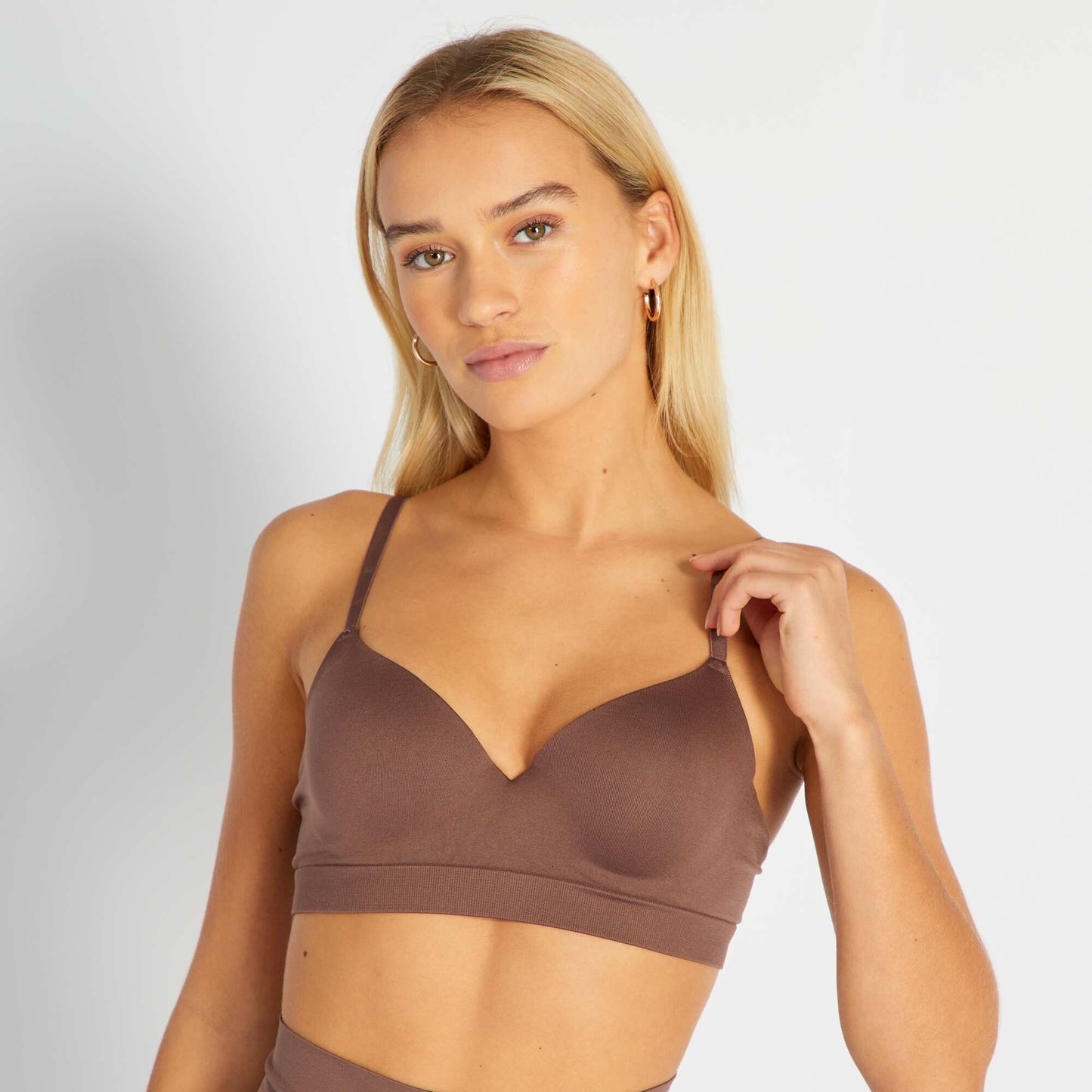 Soutien-gorge effet push-up marron