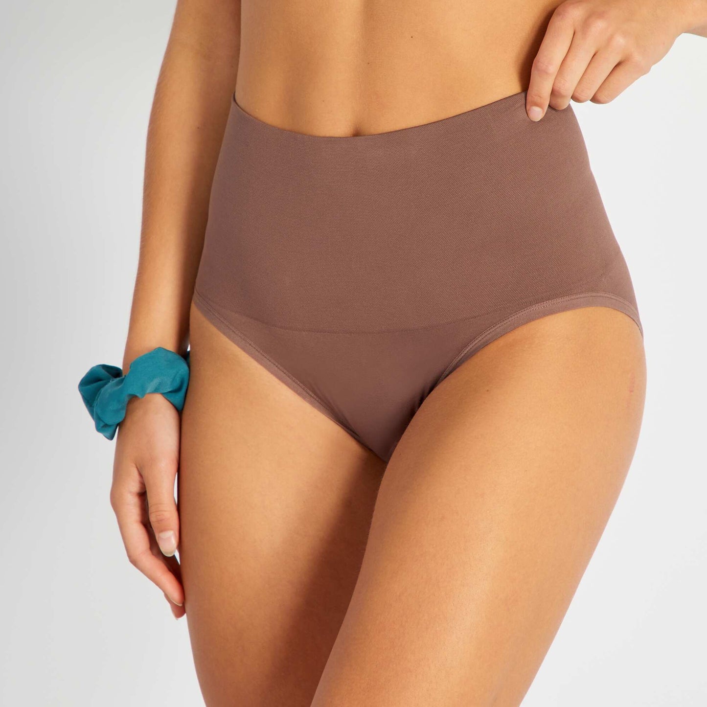 Culotte taille haute gainant marron