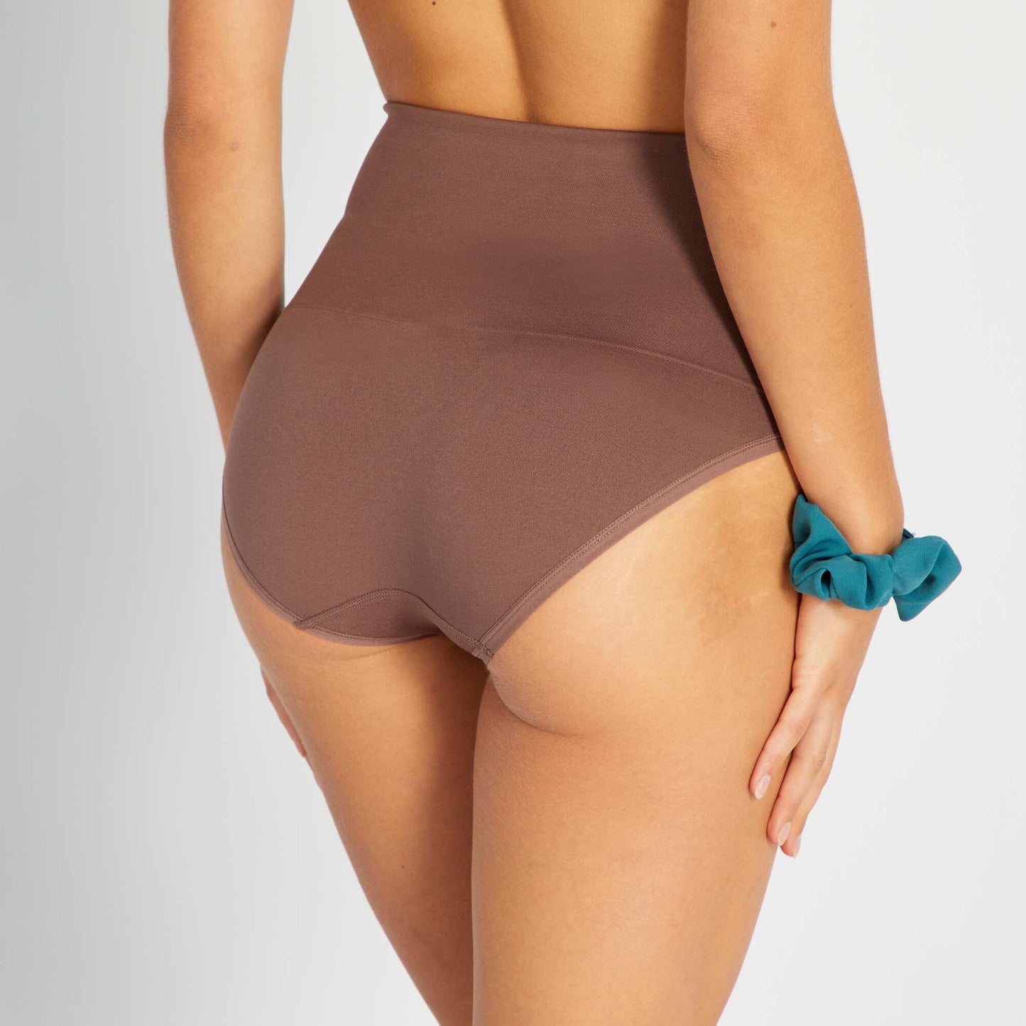 Culotte taille haute gainant marron