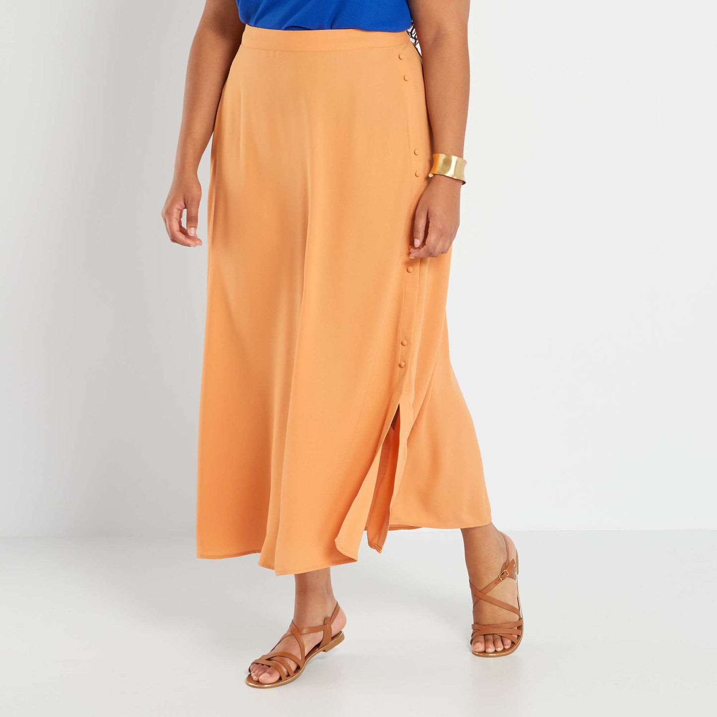 Jupe midi Terracotta