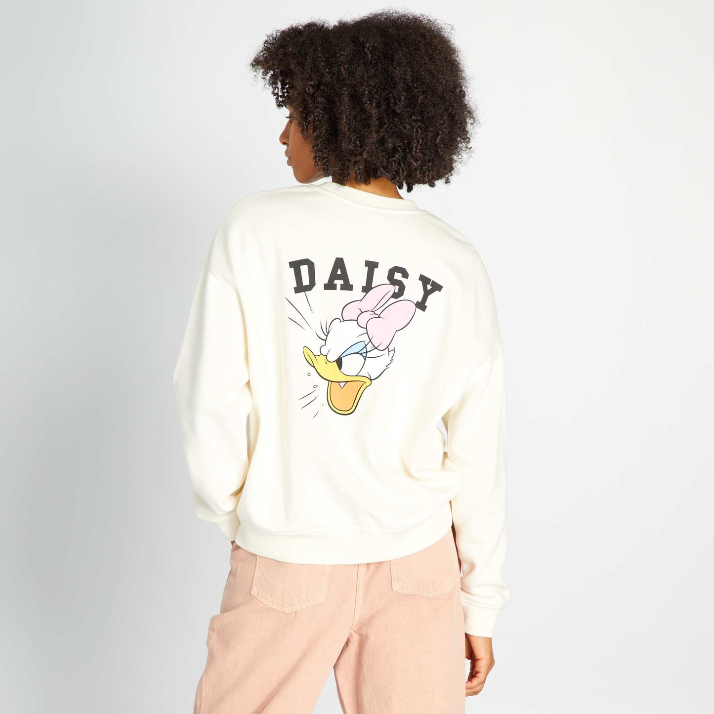 Sweat col rond 'Disney' Beige