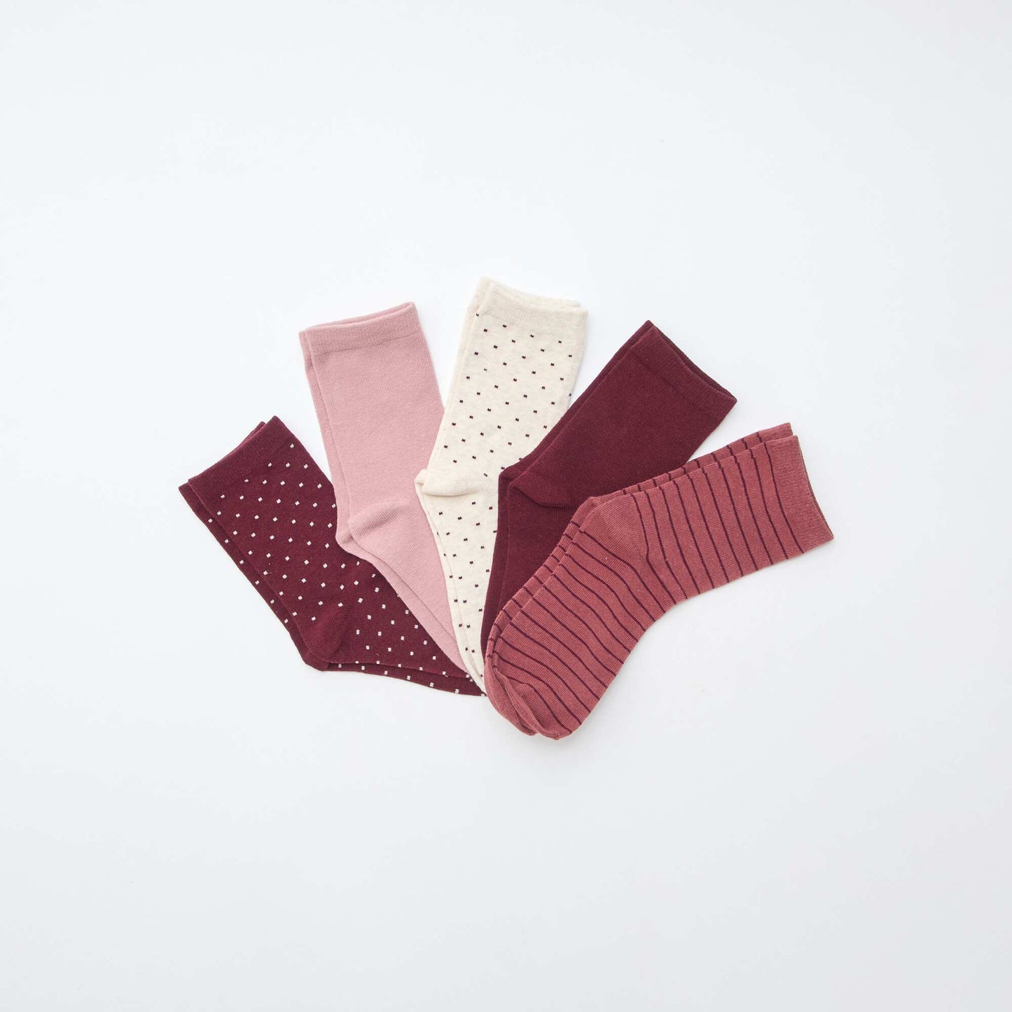 Lot de 5 paires de chaussettes ROUGE