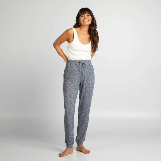 Pantalon de pyjama en maille Bleu