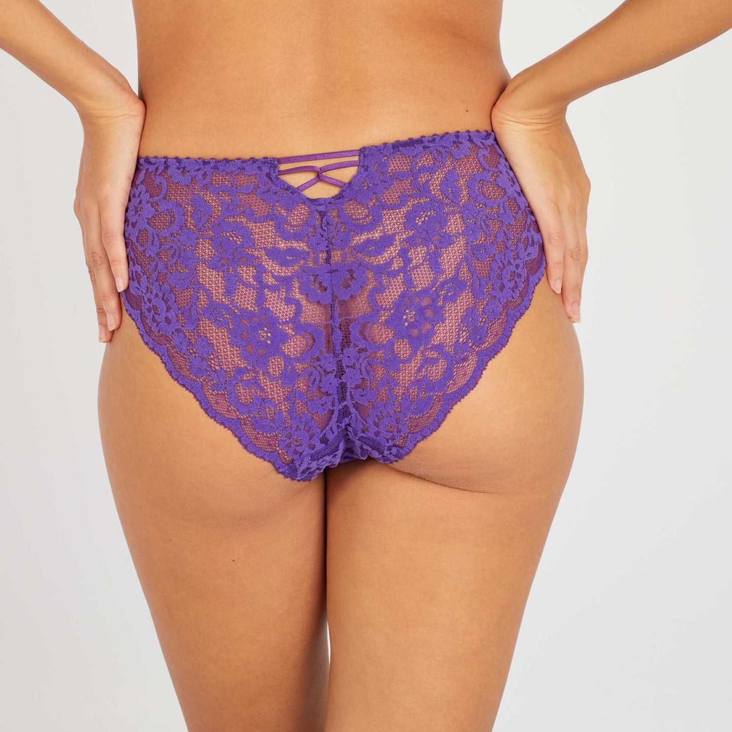 Culotte en dentelle velours doux Violet