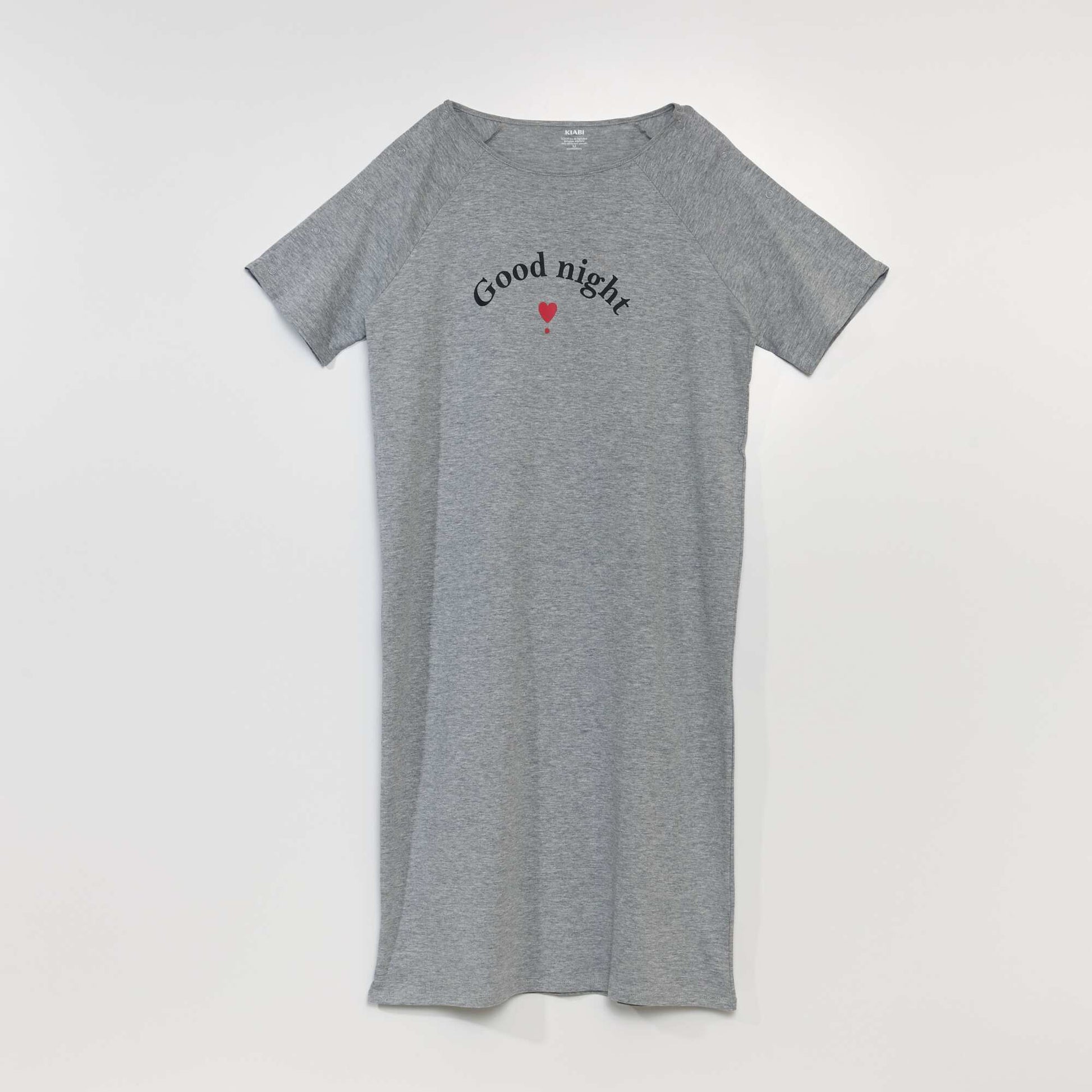T-shirt mi long avec pressions aux épaules - So Easy GRIS