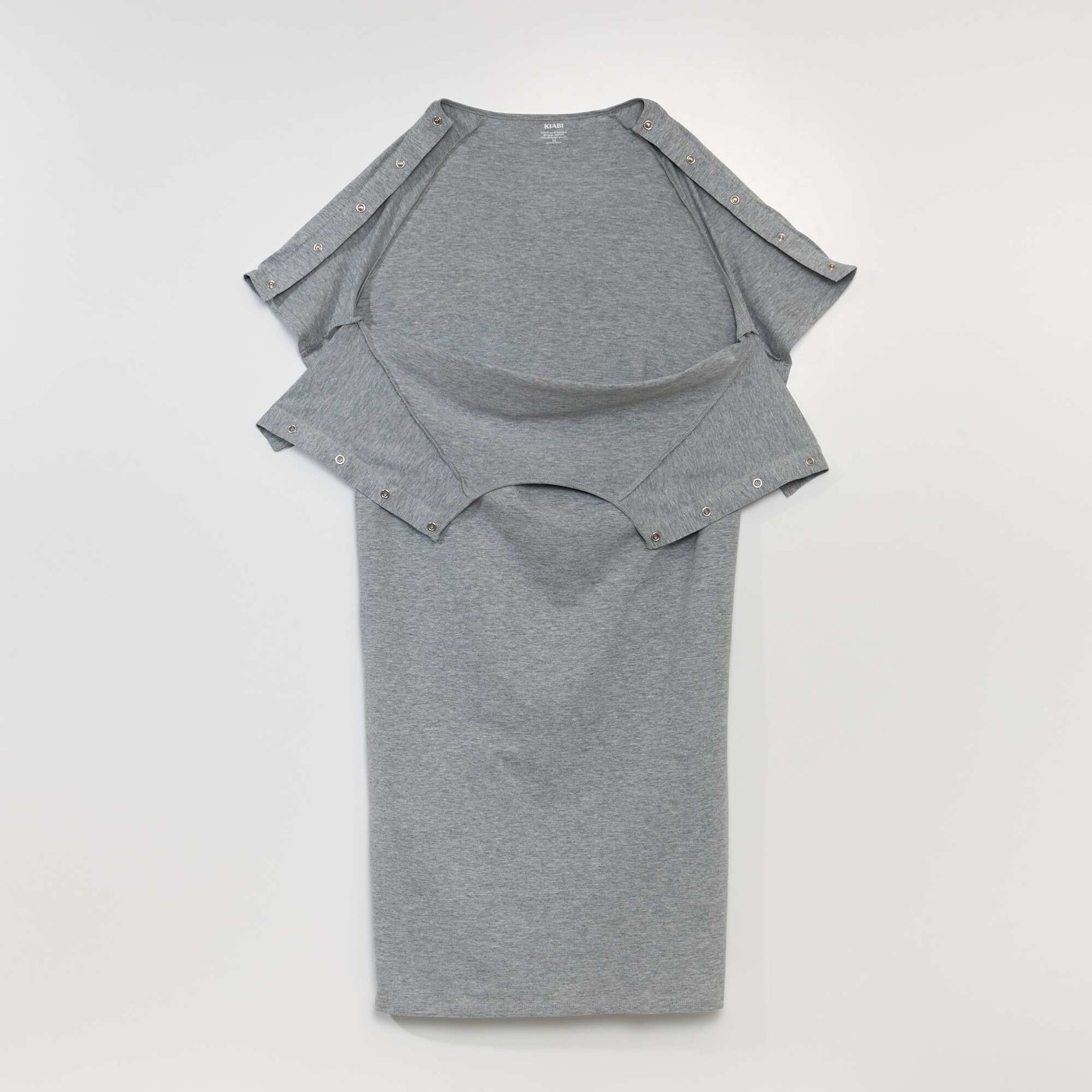 T-shirt mi long avec pressions aux épaules - So Easy GRIS