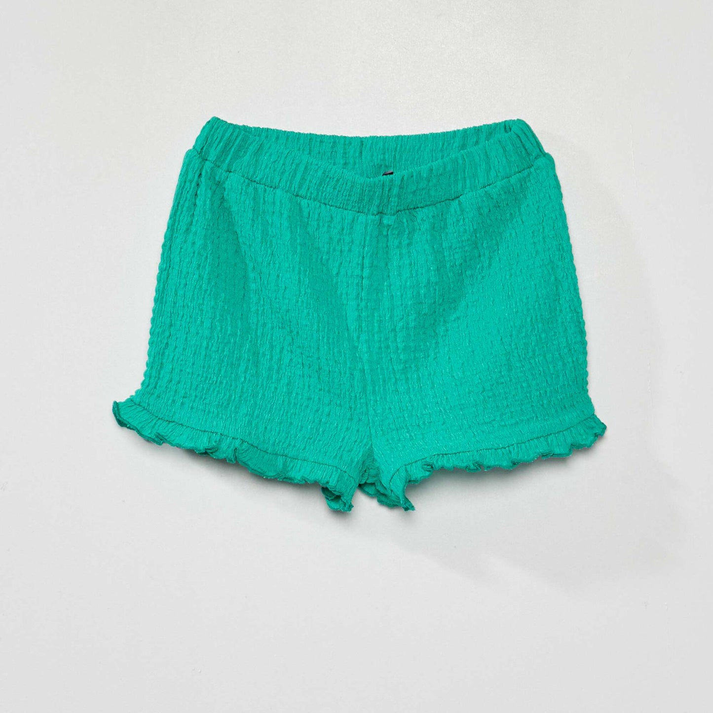 Short en maille smock e Vert