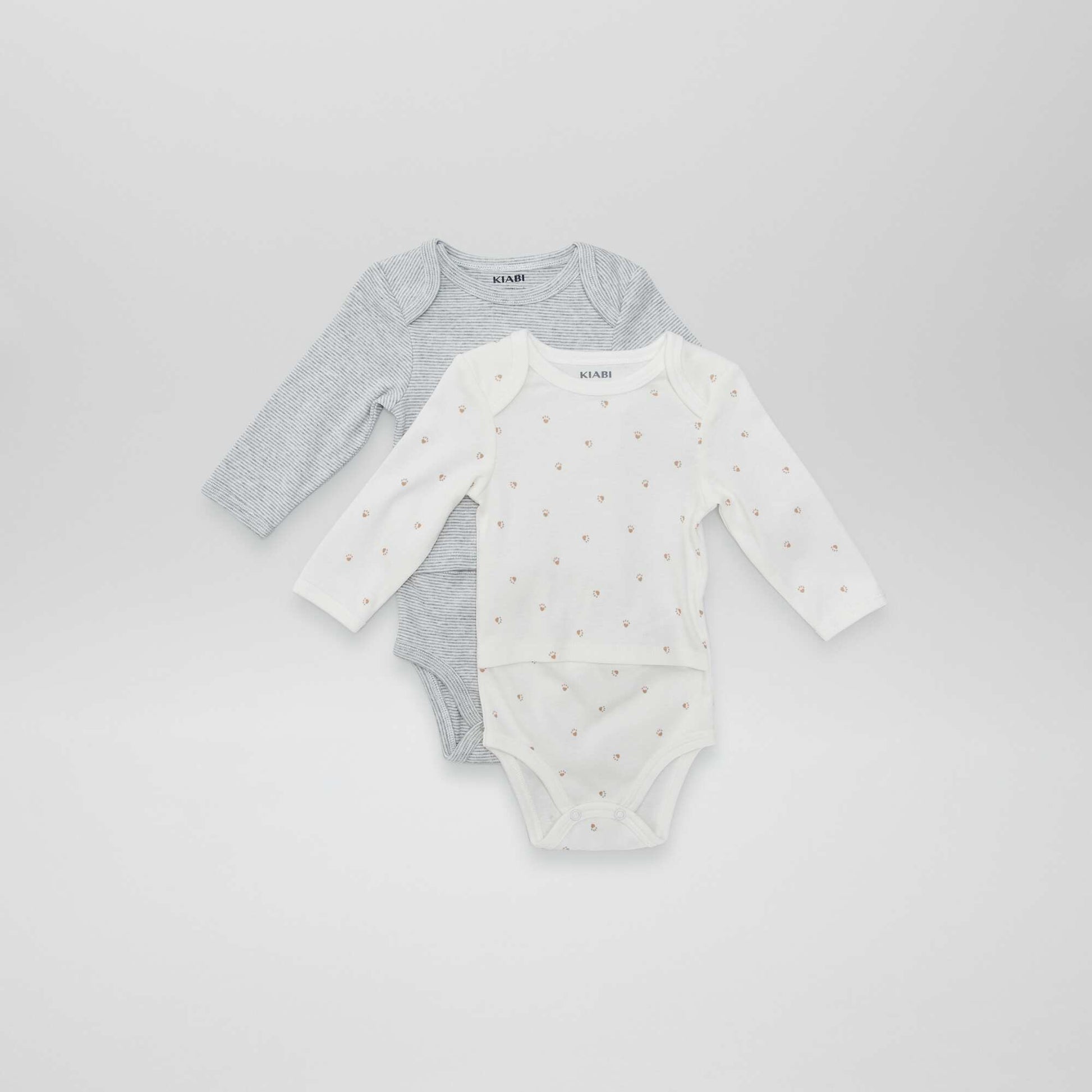 Lot de 2 bodies - So Easy GRIS/BLANC