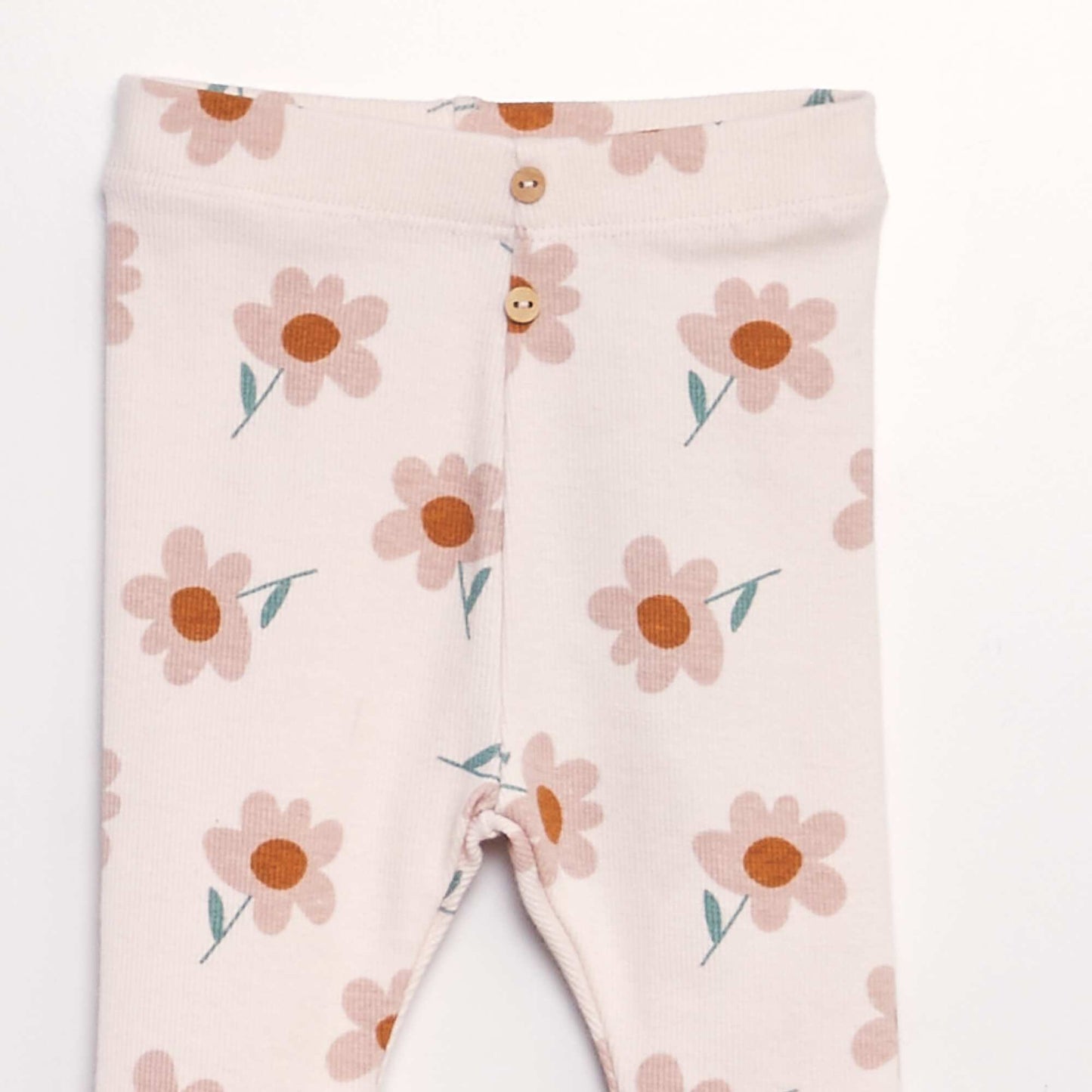 Legging long   motif Rose clair