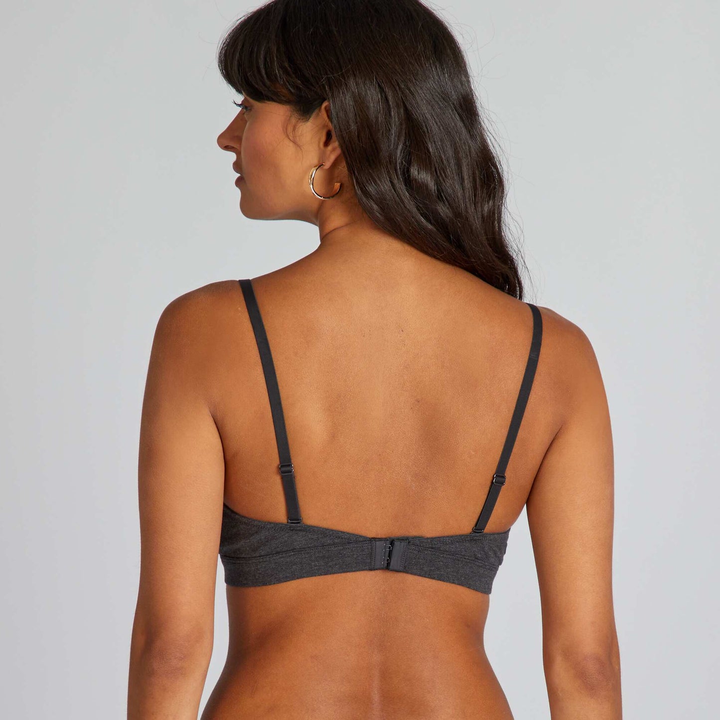 Soutien-gorge triangle avec coques amovibles Gris