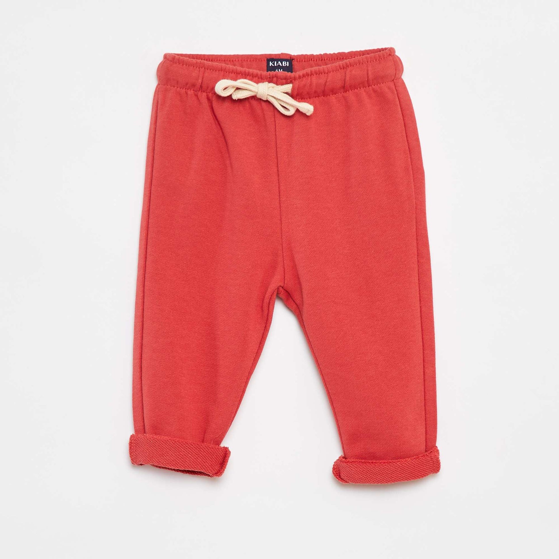Pantalon jogging en french terry ROUGE