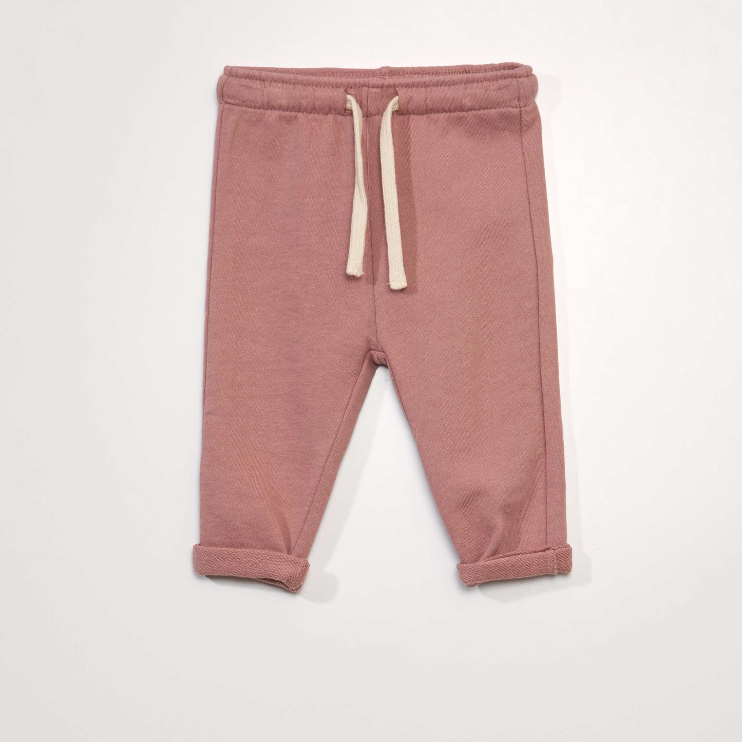 Pantalon jogging en french terry Vieux rose