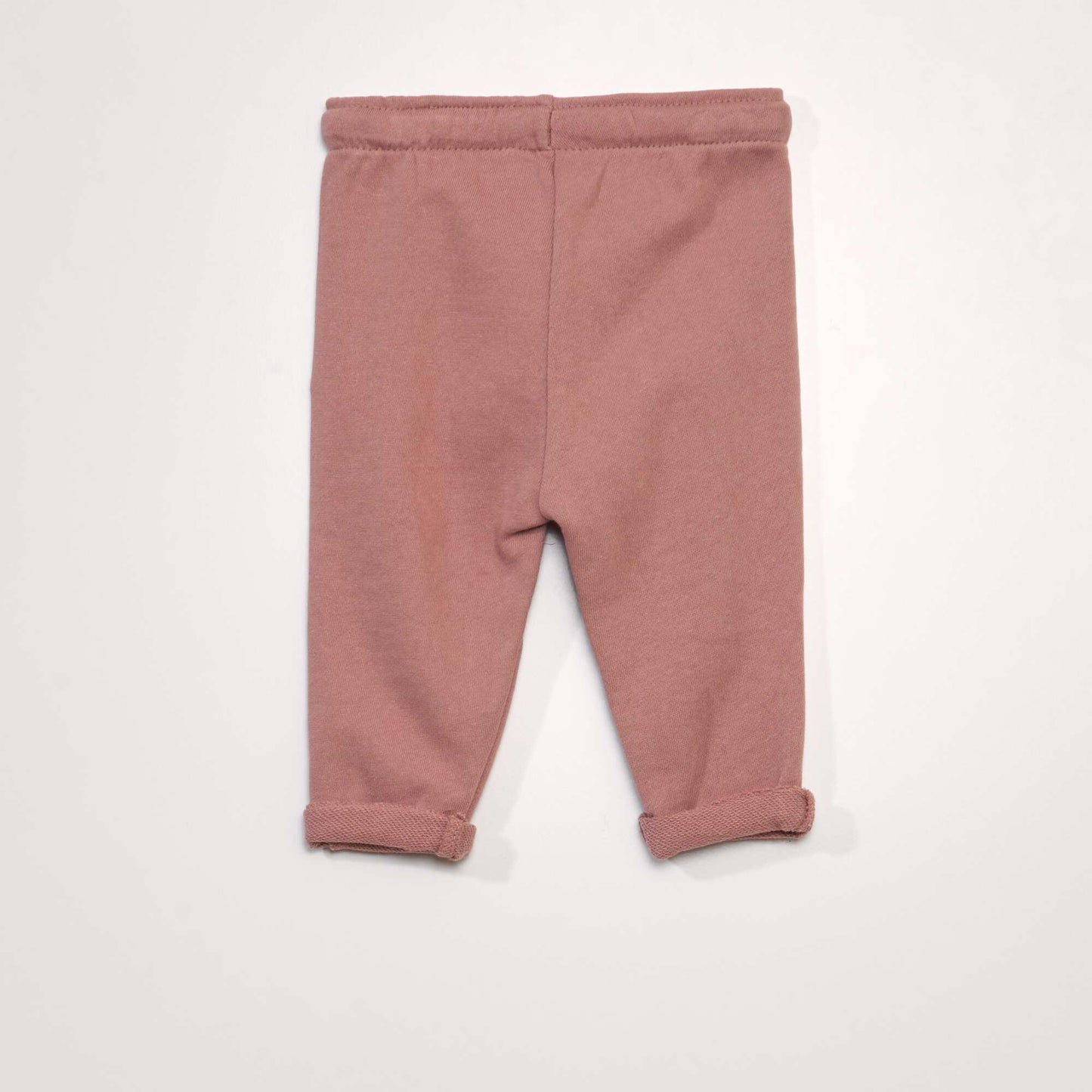 Pantalon jogging en french terry Vieux rose