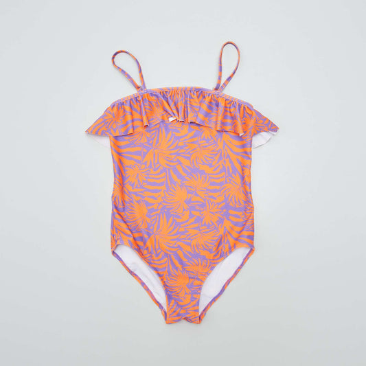 Maillot de bain 1 pi ce Orange/violet