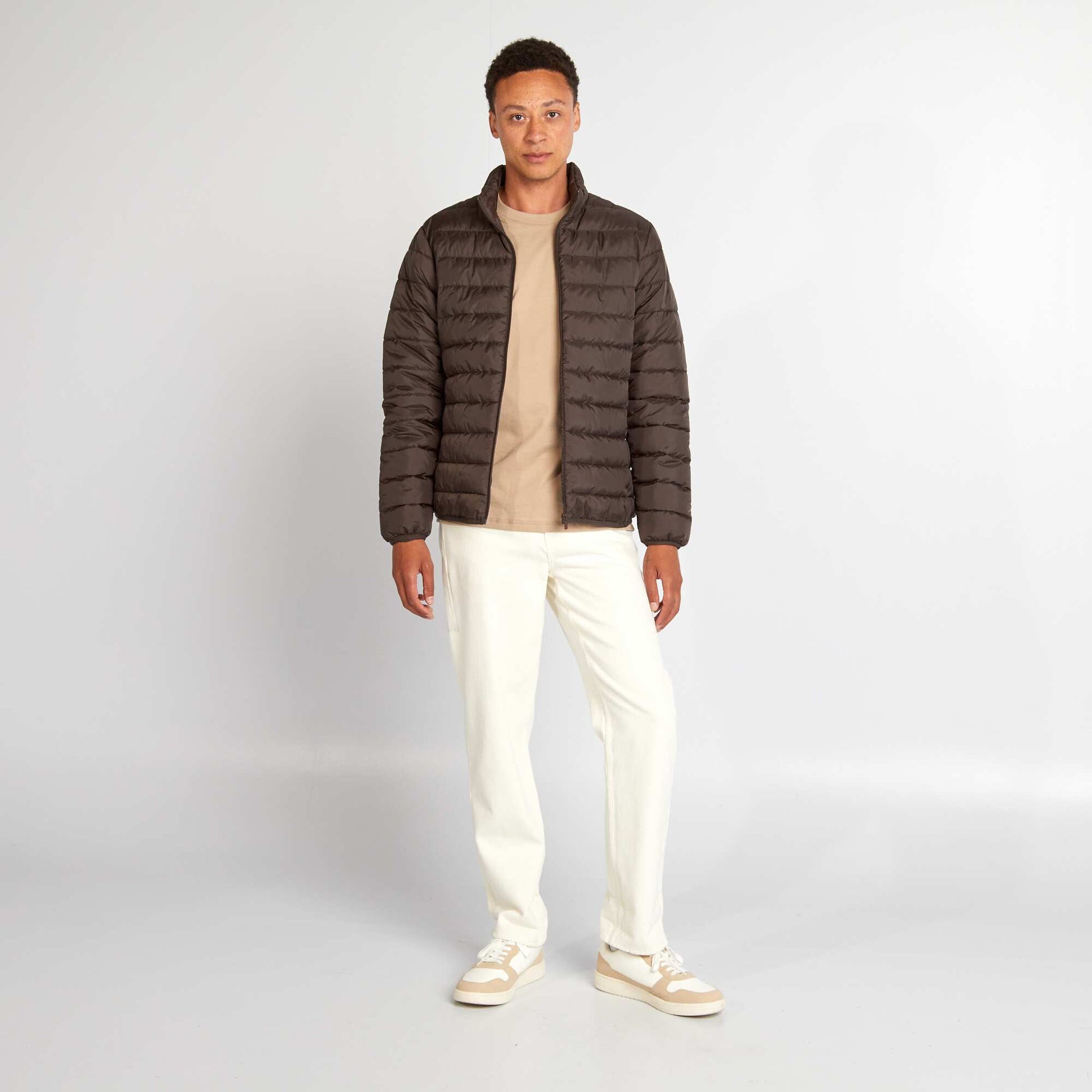 Tee-shirt uni coupe large beige
