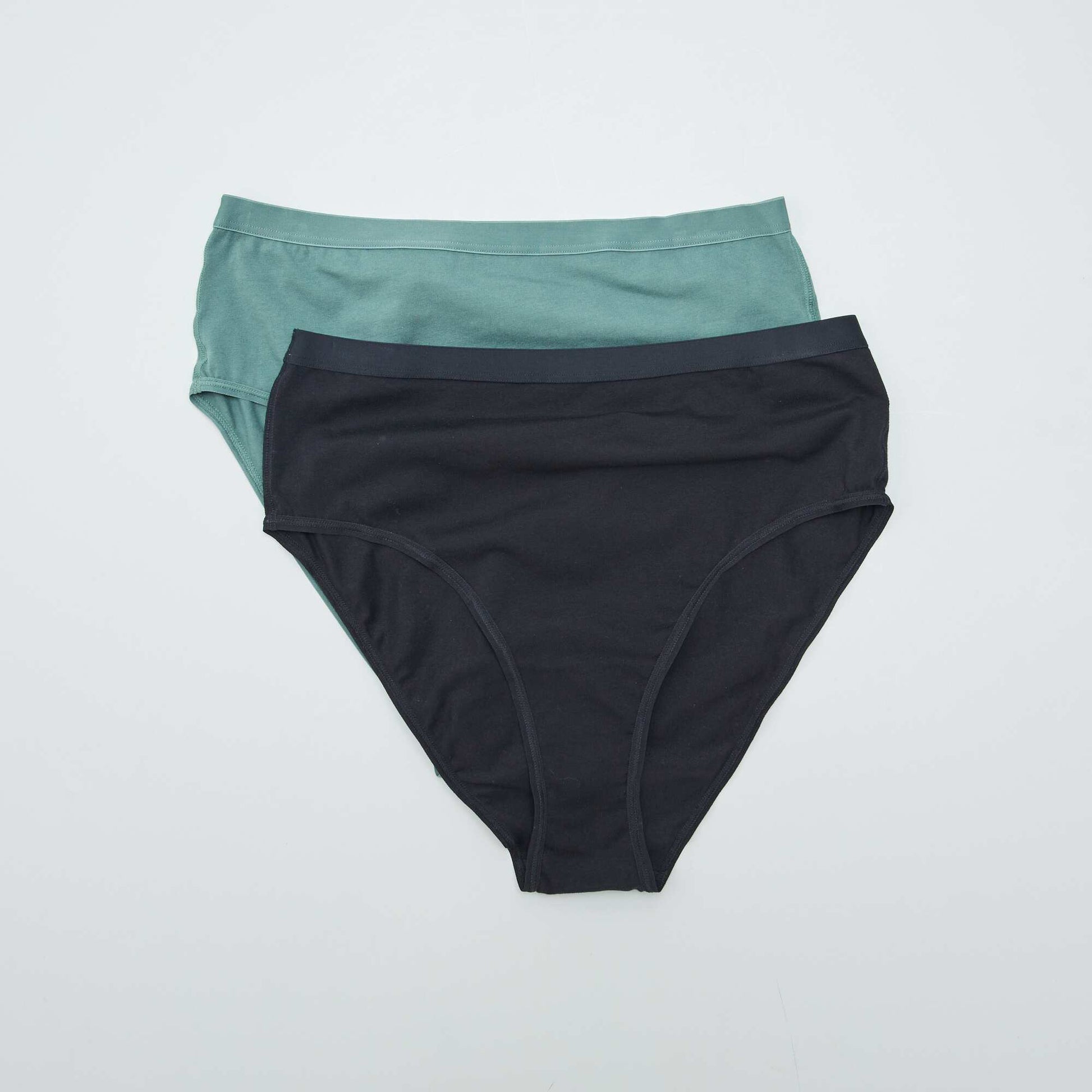 Lot de 2 culottes hautes - So Easy VERT/NOIR