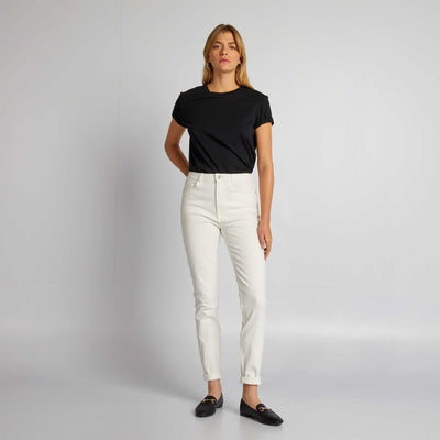 Jean skinny à taille haute - L30 BLANC