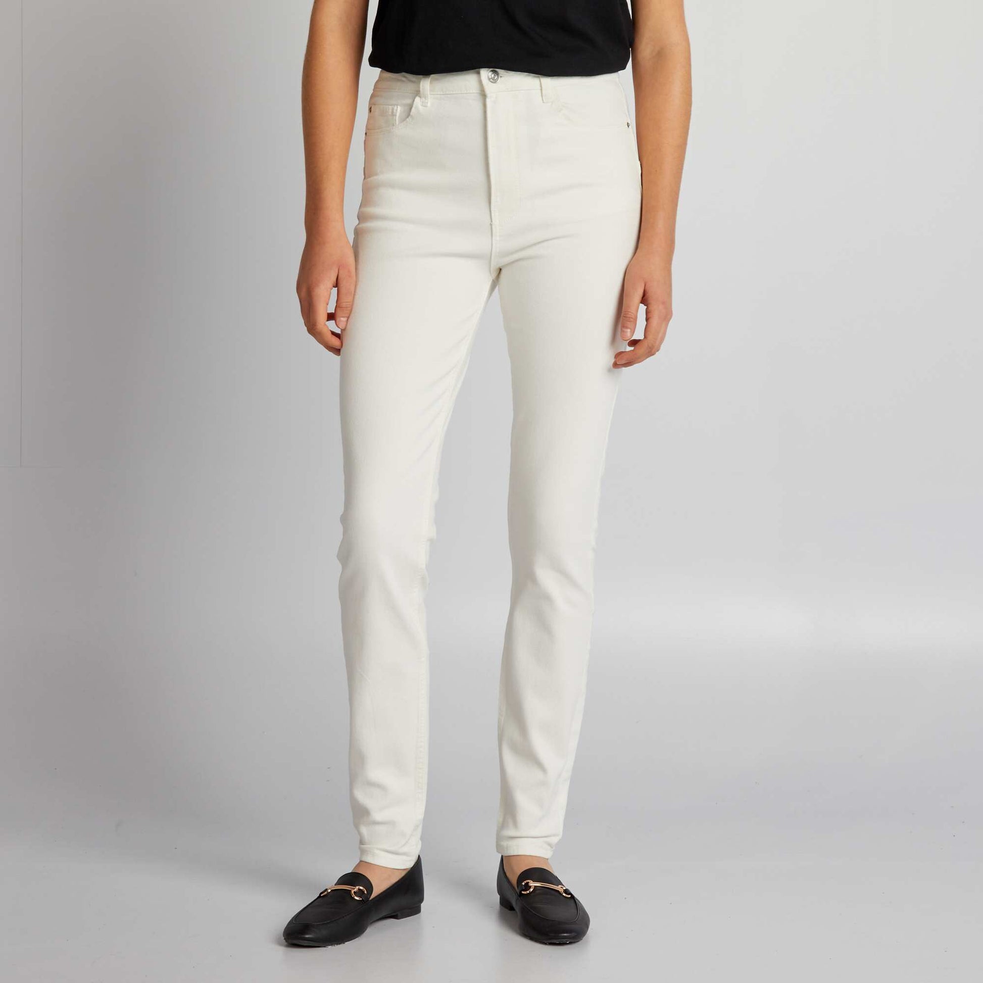 Jean skinny à taille haute - L30 BLANC
