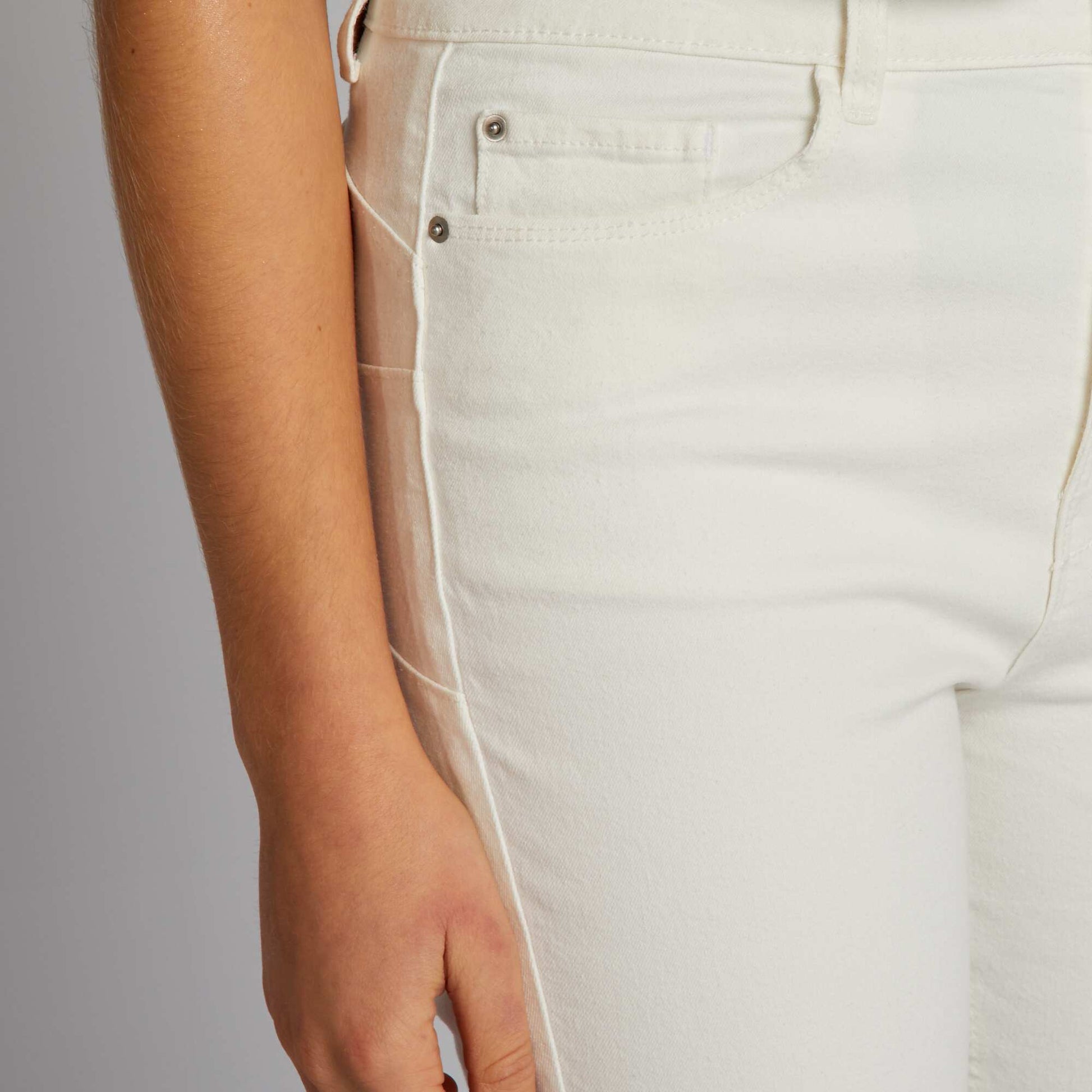 Jean skinny à taille haute - L30 BLANC