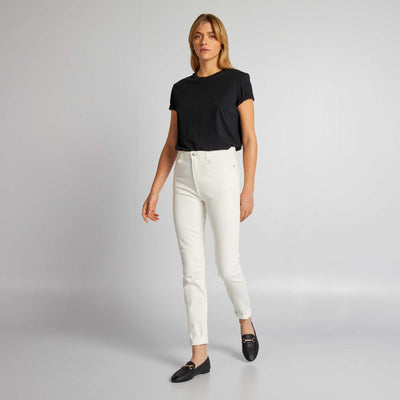 Jean skinny à taille haute - L32 BLANC