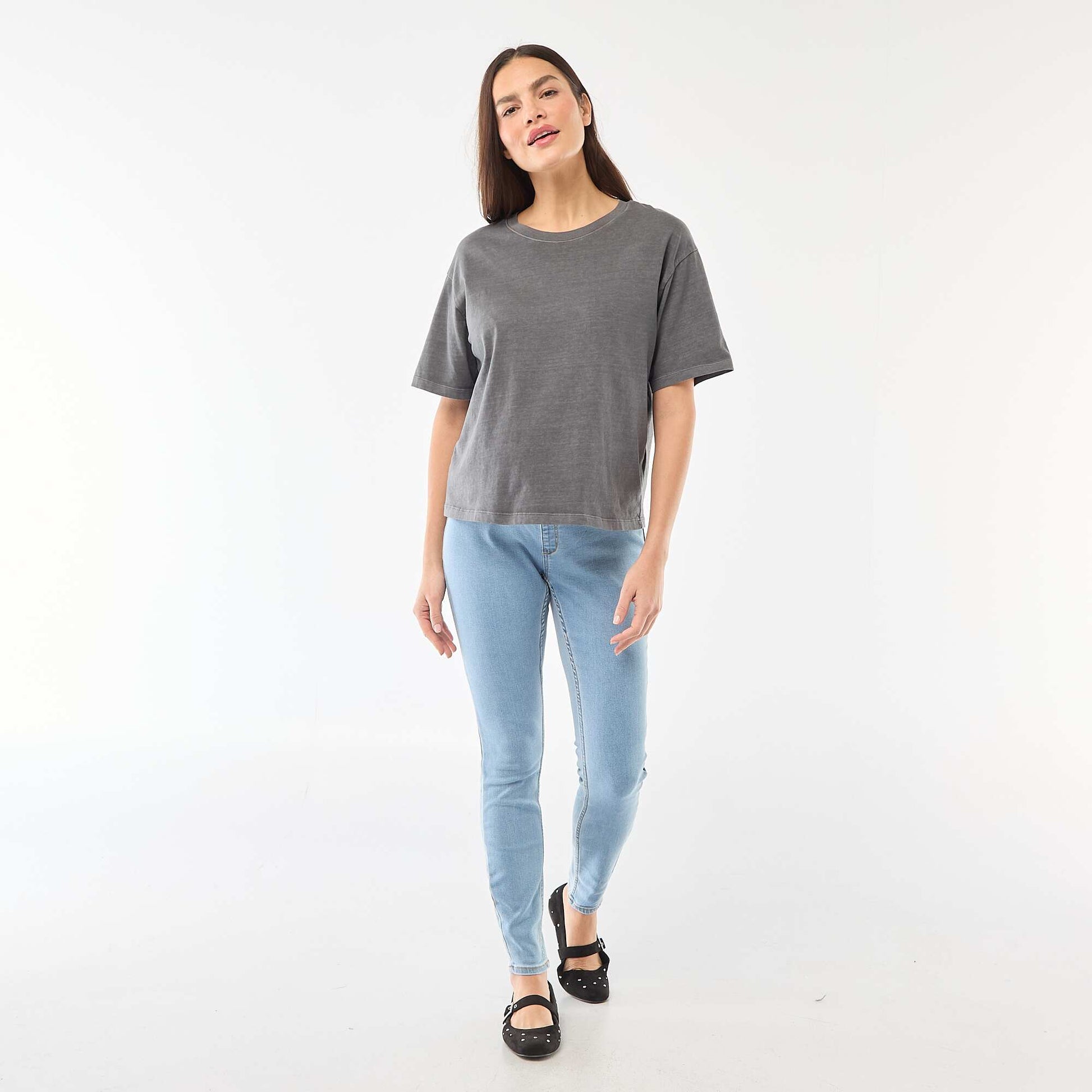 Jegging grossesse avec bandeau BLEU
