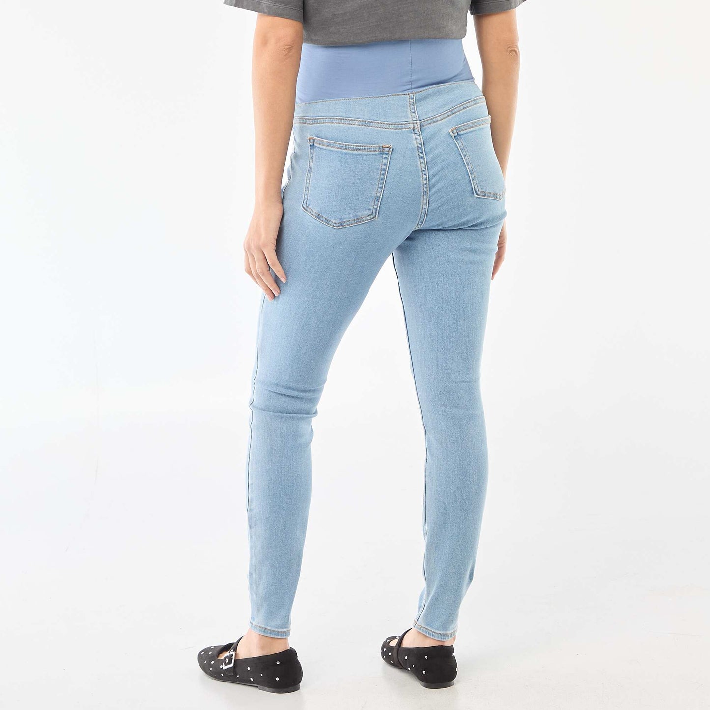 Jegging grossesse avec bandeau BLEU