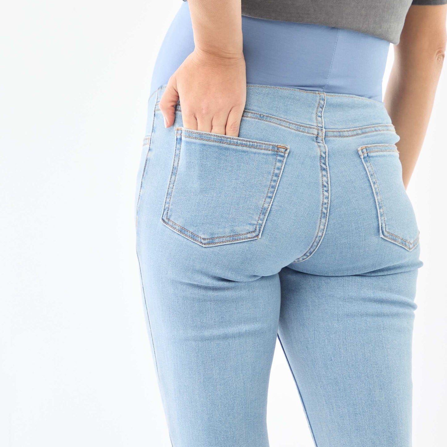 Jegging grossesse avec bandeau BLEU