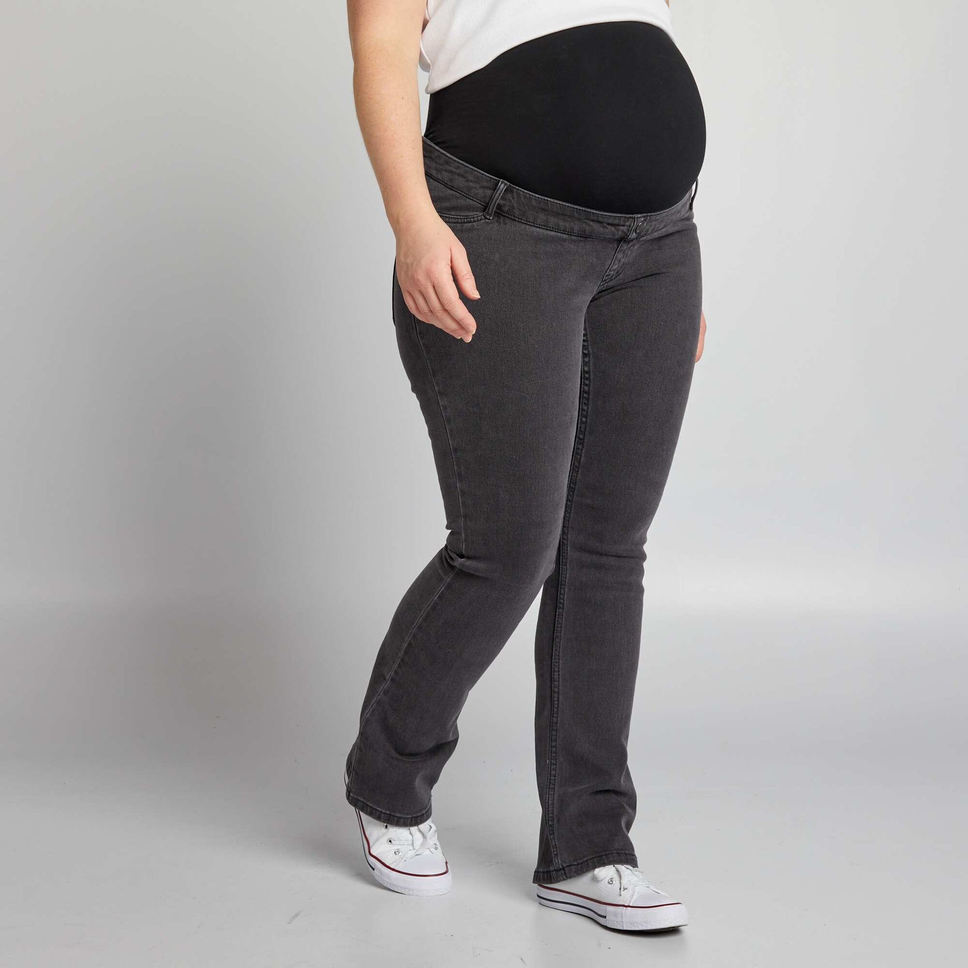 Jean flare de maternité GRIS