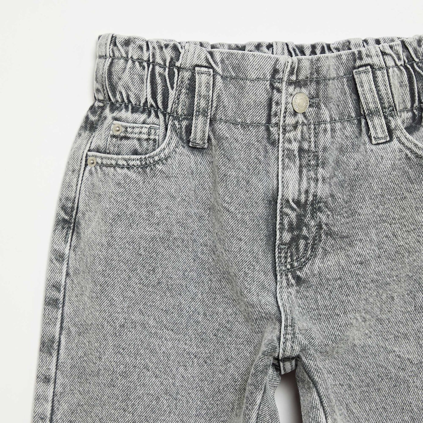 Jean mom paperbag GRIS