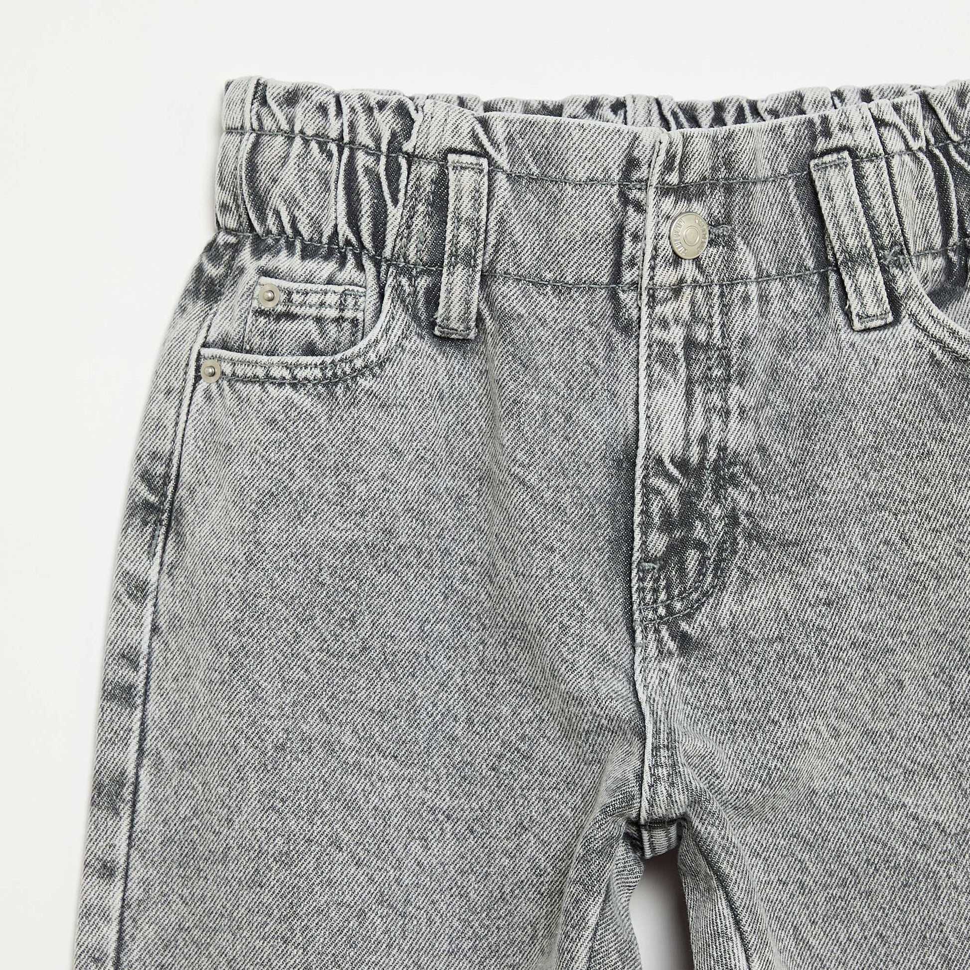 Jean mom paperbag GRIS