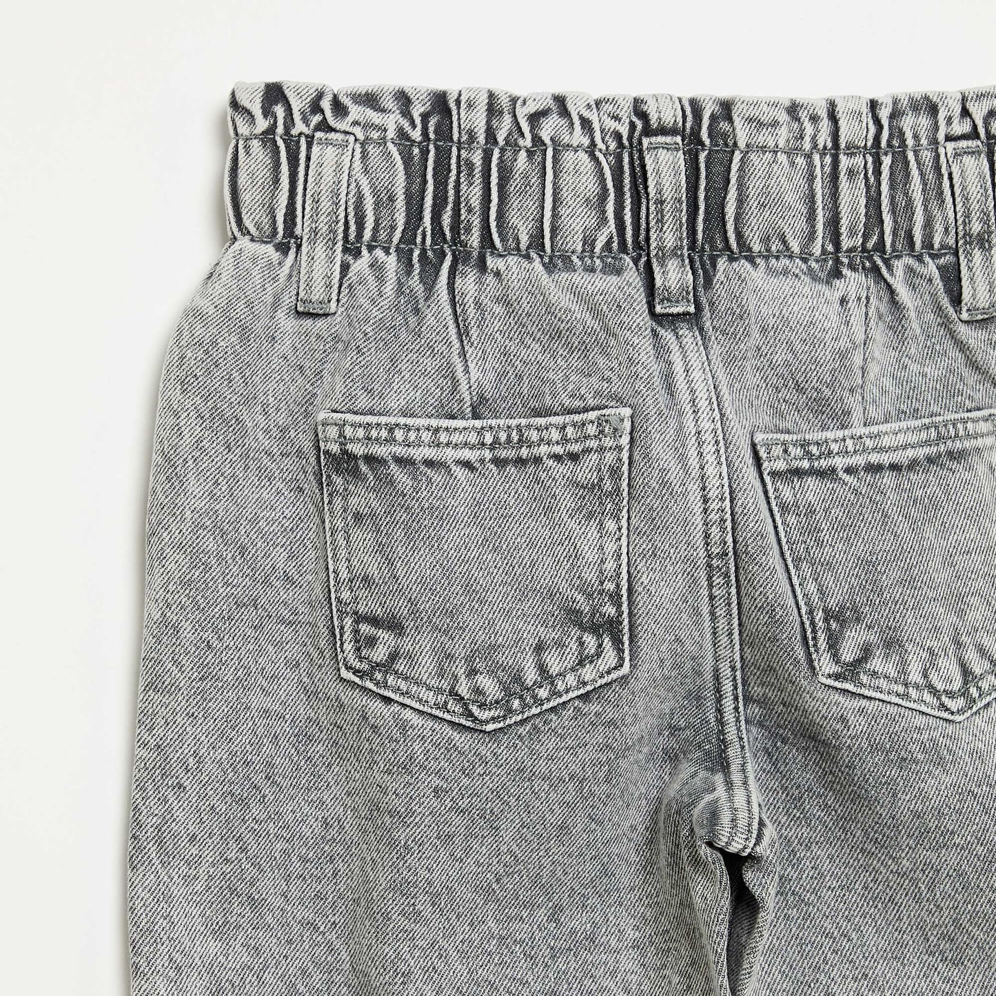 Jean mom paperbag GRIS