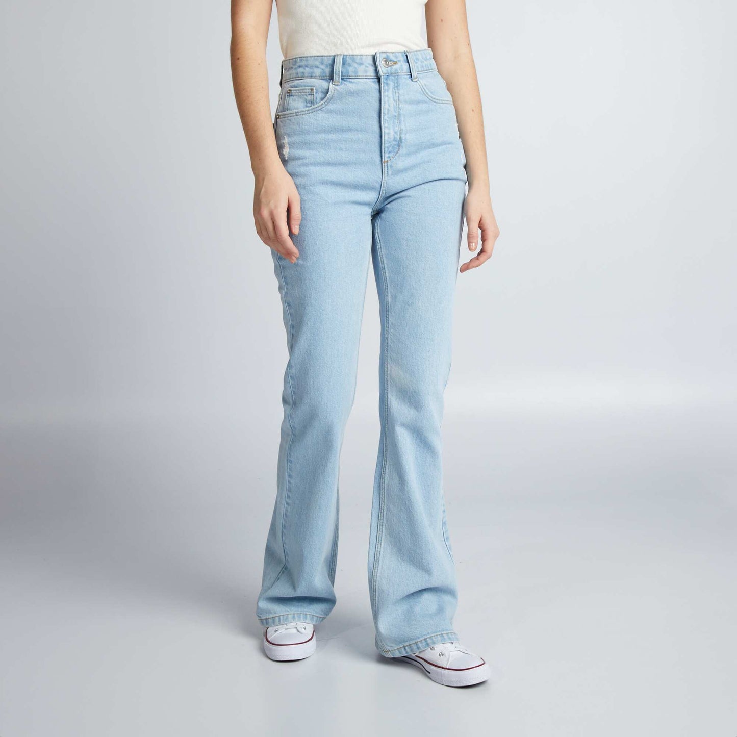 Jean flare/bootcut taille haute Bleu